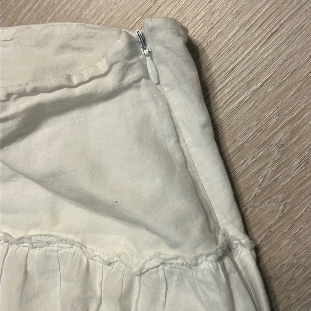 Vintage Old Navy White Crochet Hem Mini Skirt